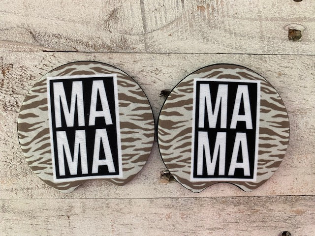 ZEBRA MAMA CAR COASTERS