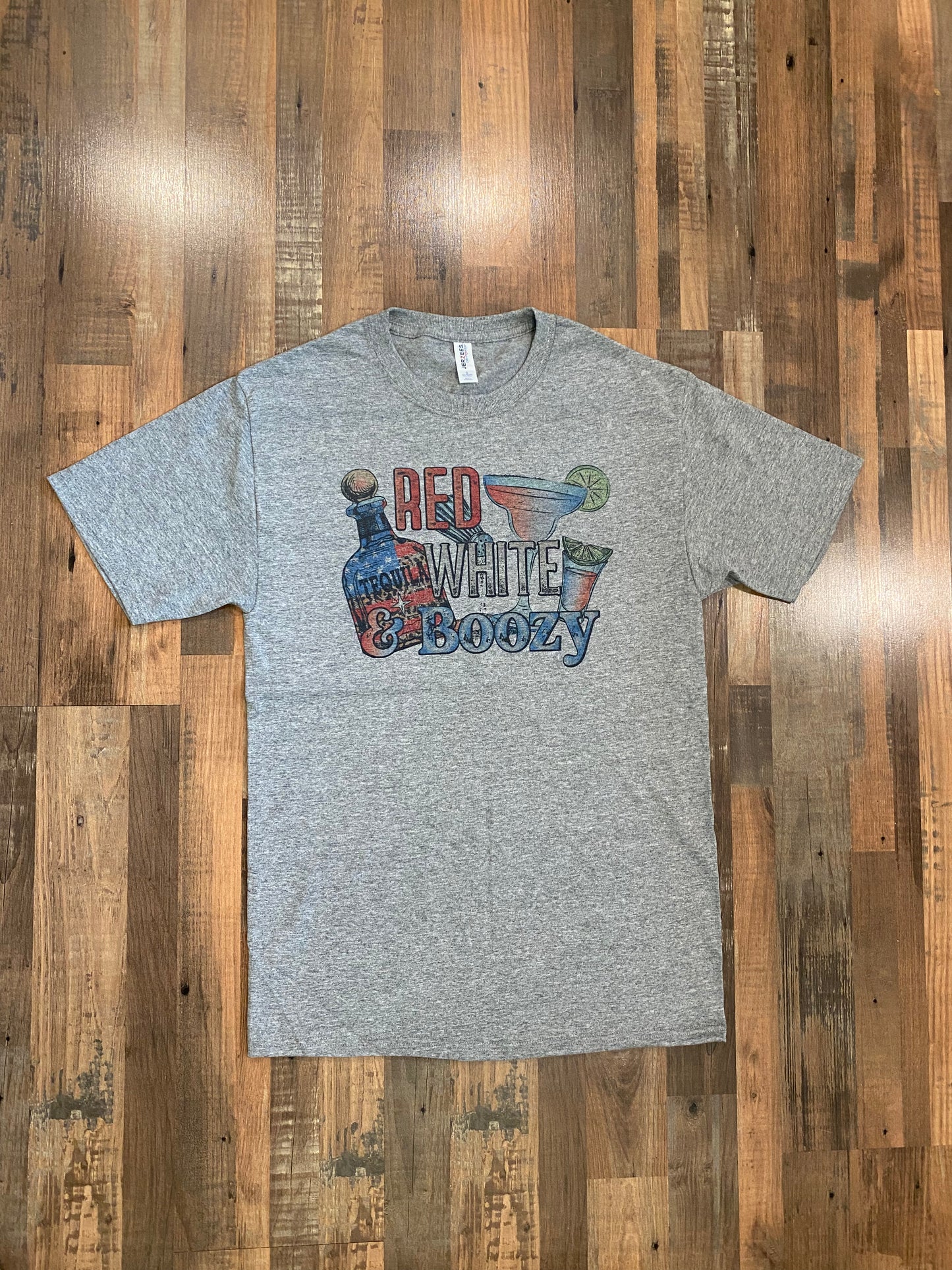 RED WHITE AND BOOZY TEE