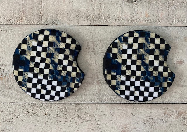 RACING FLAG CAR COASTERS