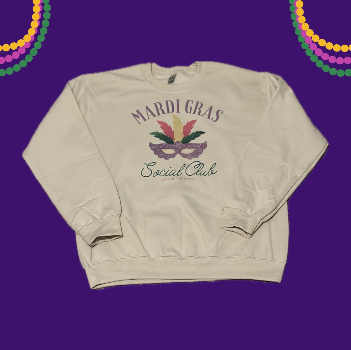 MARDI GRAS SOCIAL CLUB CREWNECK