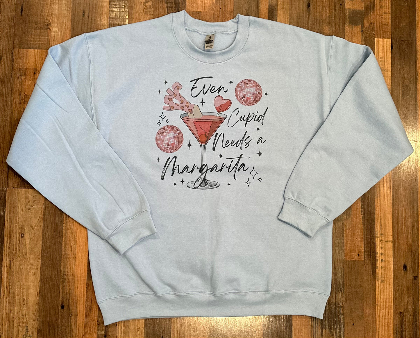 CUPID NEEDS A MARG CREWNECK