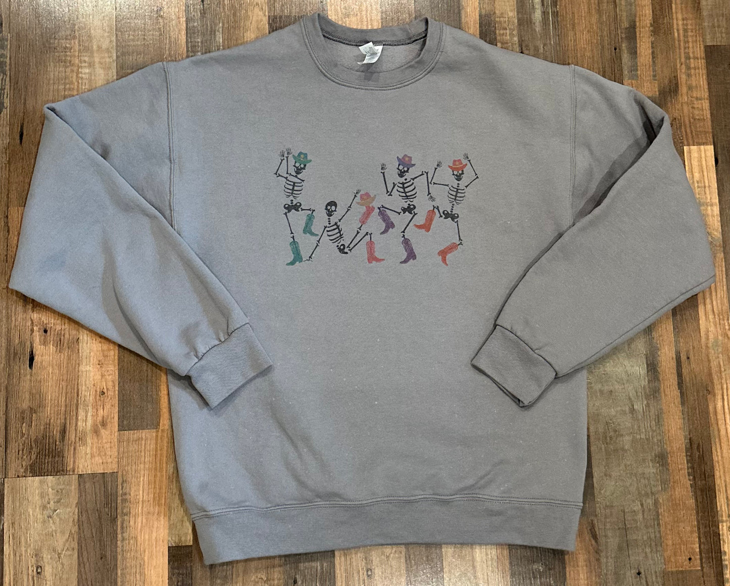 COWGIRL SHIMMER SKELETON CREWNECK