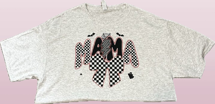 CHECKERED MAMA TEE