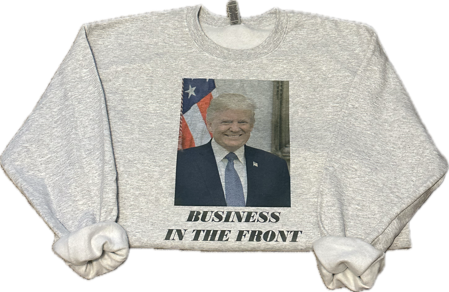 DT BUSINESS IN THE FRONT CREWNECK