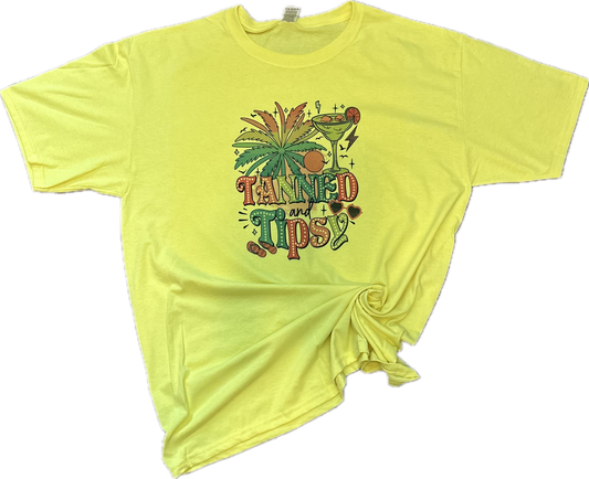 TANNED AND TIPSY TEE