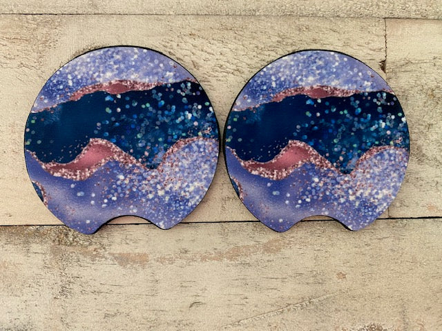 MARBLED CAR COASTERS